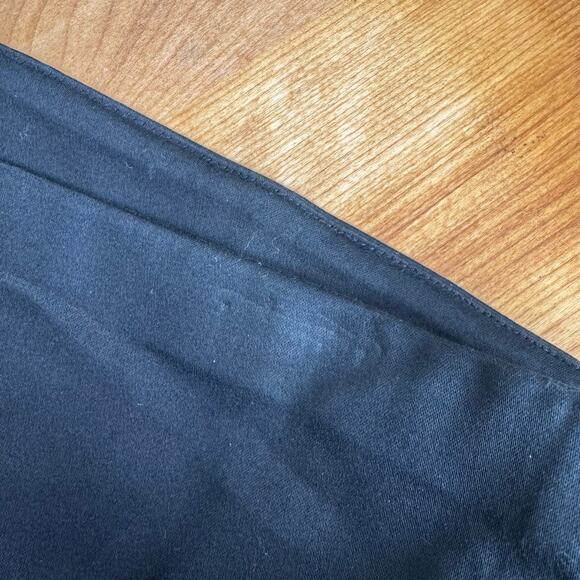 Ruth Anthropologie Black Strapless A-line Dress White Stitching Ruffle Hem 4 Y2K - Picture 6 of 9